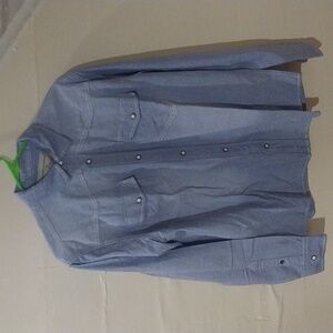 Men's Blue Casual Button Down Shirt